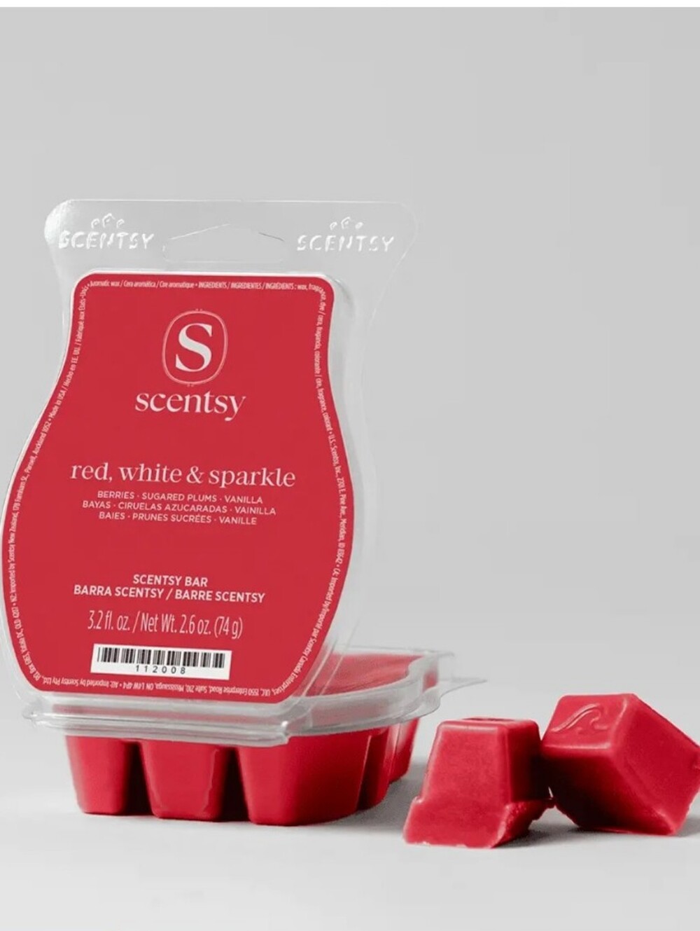 Scentsy Red & White Sparkle Wax Bar